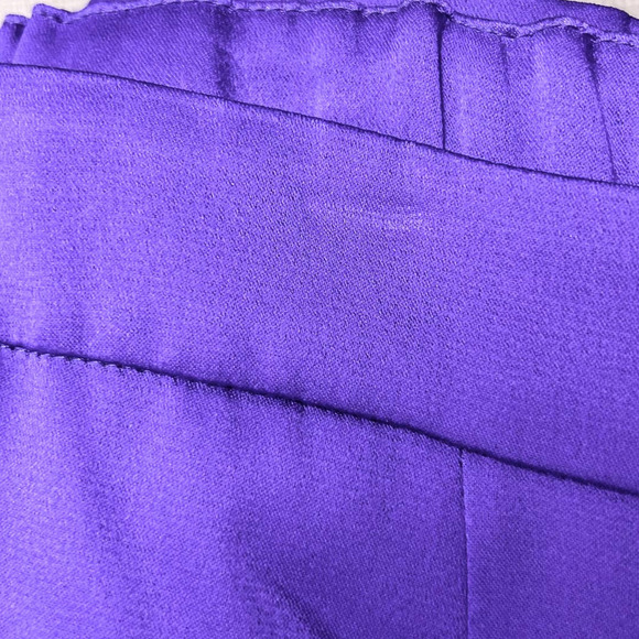 Escada Purple Satin High Waisted Trousers Womens 40 US 10 - Picture 9 of 11